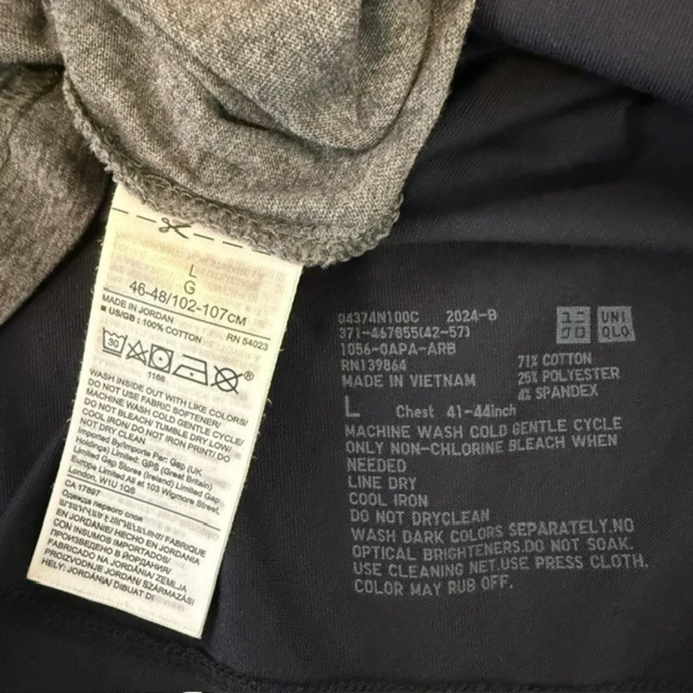 Bundle 2 T-Shirts Banana Republic Airism Tech Cotton Airism Navy Gray Large